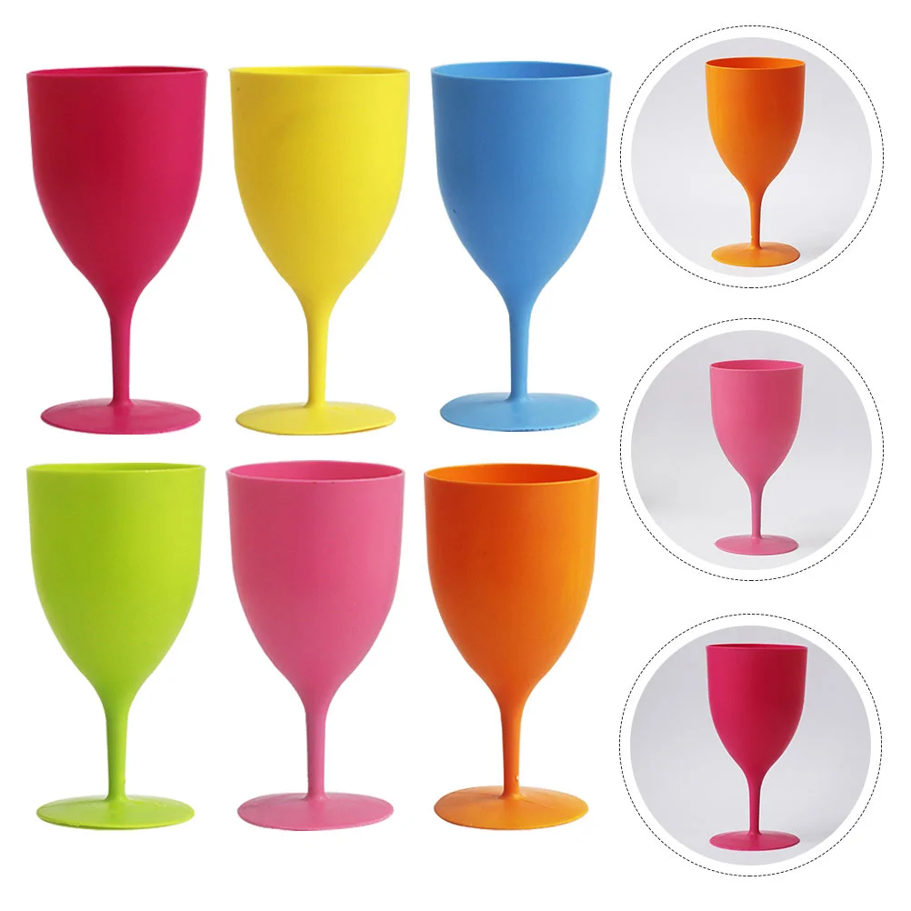 

Goblets Glassware Easter Cocktail Decorations for Drinks Party Colorful Plastic Glasses Colored