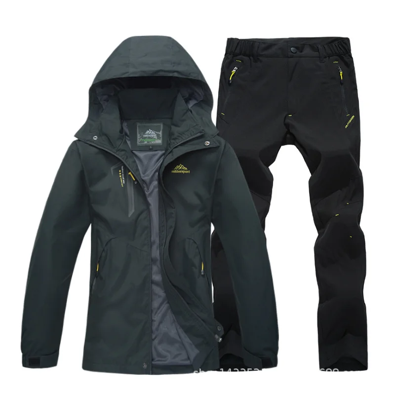 

Куртка для походов, кемпинга, весенняя и осенняя уличная одинарная одежда, брюки, женский костюм, ветрозащитная куртка, треккинговые брюки