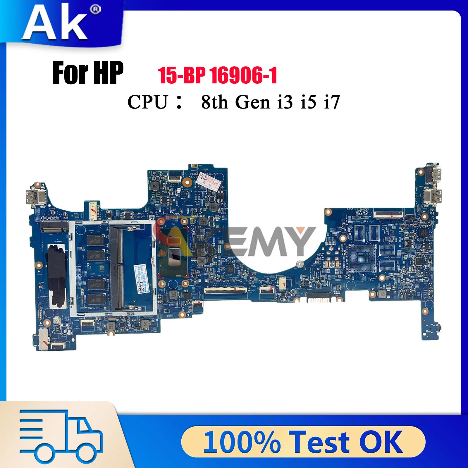 

For HP Envy X360 15-BP Laptop Motherboard 16906-1 934998-001 934998-601 With i5 i7 7th 8th Gen CPU DDR4 100% Fully Tested