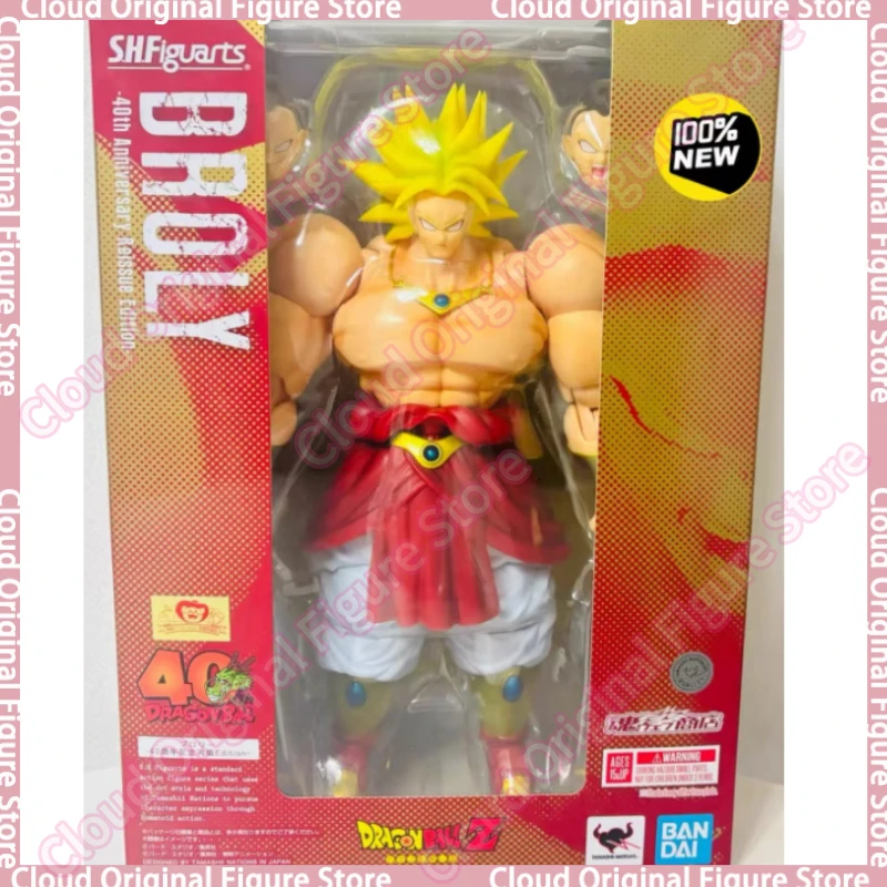 En Stock, 100% Original, Bandai S.H.Figuarts Broly 40th, Figura de Acción de Anime en PVC de 22 cm, Modelo Coleccionable, Juguetes Decorativos