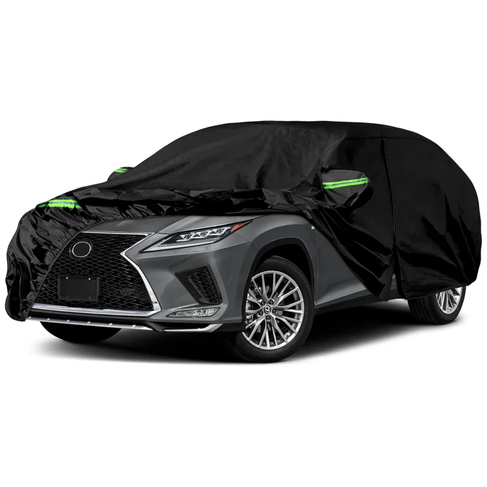 Waterproof Car Cover for Lexus RX350 RX450H RX500H 2008-2025, Zipper Door Windproof Cover for Snow Rain Dust Hail