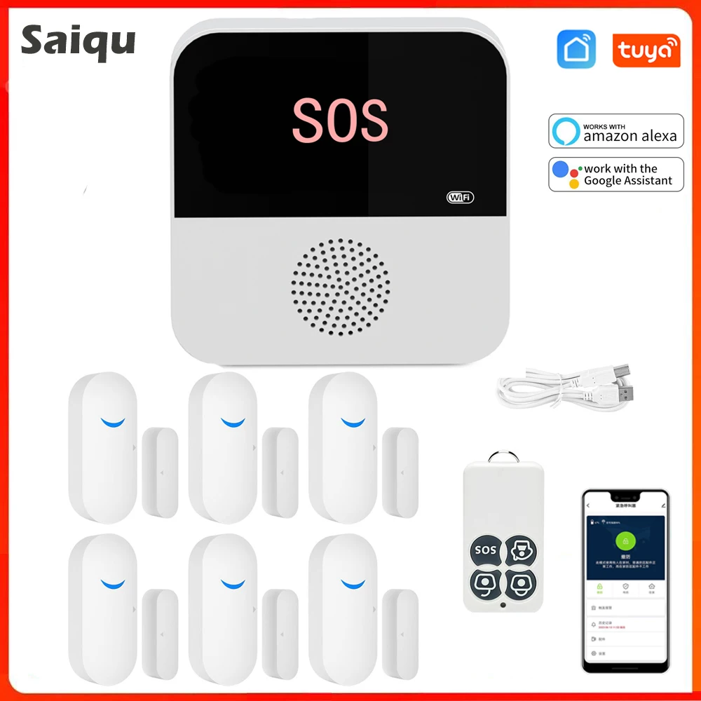 Wireless SOS Button for Emergencies Smart Call For Help Security Panic Emergency Button with 433MHz Home Alarm System