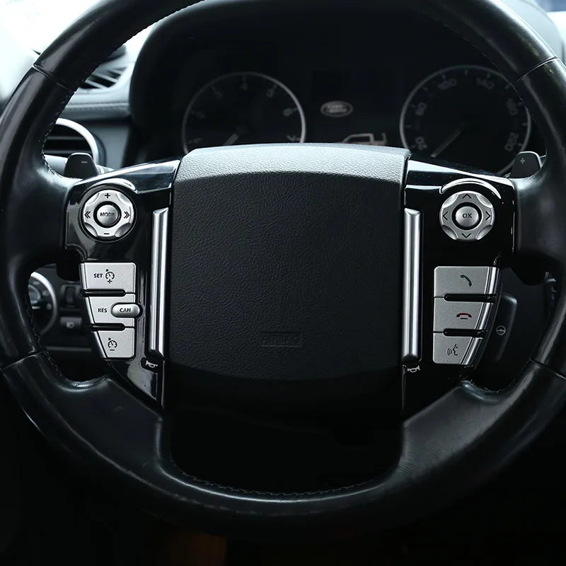 For Land Rover Range Rover Sport Discovery 4 Freelander 2 Aluminum Alloy Car Steering Wheel Button Patch Cover Car Accessories view 6