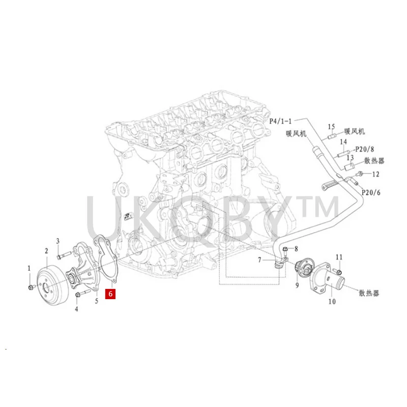 474Q15116 Applicable to Jupiter on the planet of Haifu Generator water pump gasket