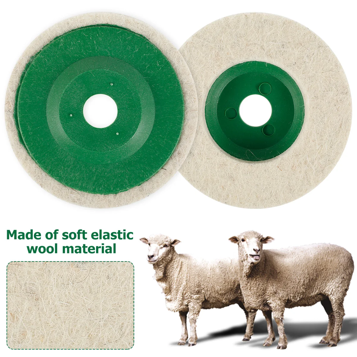 Disco de pulido de fieltro para amoladora angular, almohadillas de pulido de lana para Metal, mármol, vidrio, cerámica, 4 pulgadas, 100mm, 10 piezas