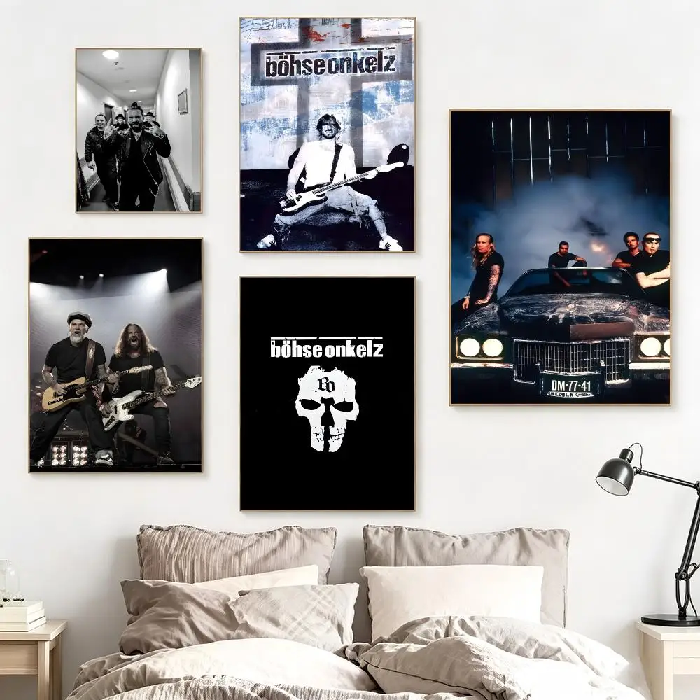Band B-Bohse Onkelz Poster impermeable para el hogar sala de estar dormitorio bar decoracion estetica