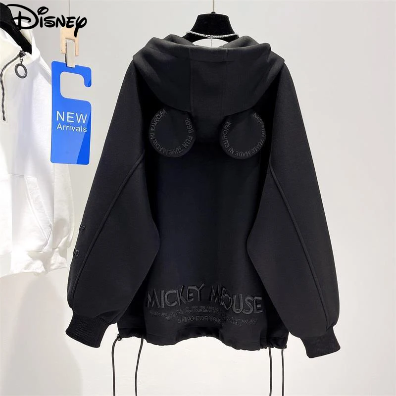 Disney 2022 New Arrival Top Fashion Autumn Cotton Loose O-neck Ins Casual Cartoon Embroidery Mickey Mouse Long Sleeve Hoodies