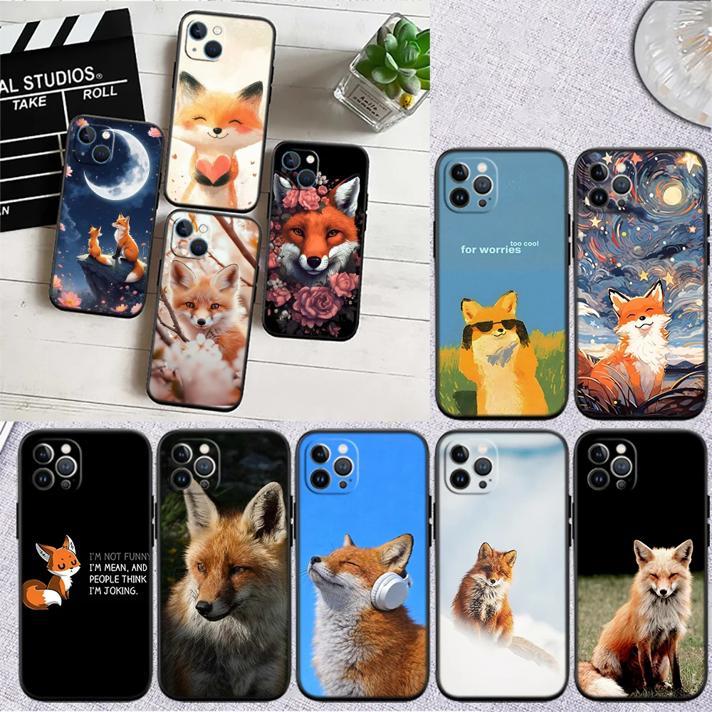 QA12 fox funny foxs Phone Case for Samsung Galaxy S20 S21 S22 Ultra FE Plus A21S A22 A24 A25 A26 A30 A30S A31