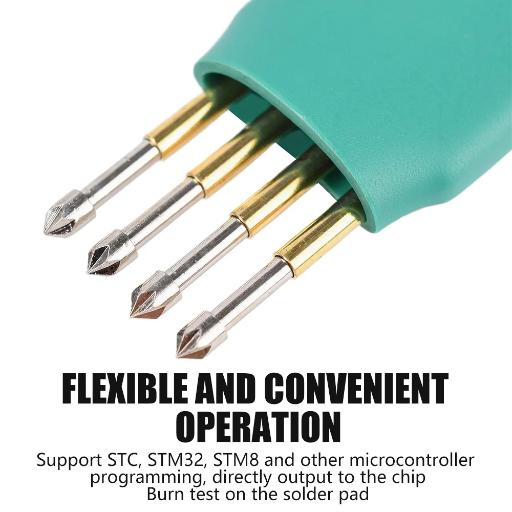 Programmierstift 2,54 mm Rastermaß 2P 3P 4P Microchip Federstifte Testsonde mit DuPont-Kabeln, Pogo-Pin für STC, STM32, STM8 Programmierung – Detail 4