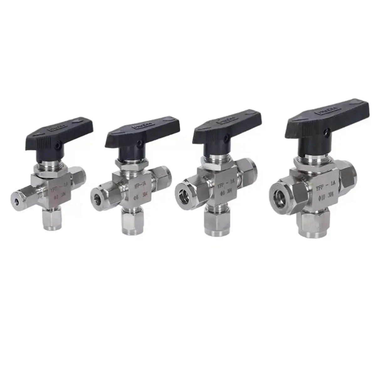 

Fit Metal Tube O.D 3/4/6/8/10/12mm 1/8" 1/4" 3/8" 1/2" 304 Stainless Tee 3 Ways Air Compression Shut Off Ball Valve