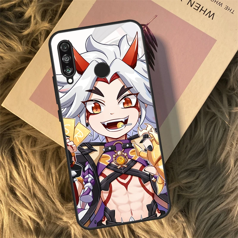 Genshin Impact Arataki Itto Case For Huawei Honor 50 70 X8 X9 X9a P20 P30 P40 Lite P50 Mate 50 Pro P Smart 2021 Cover