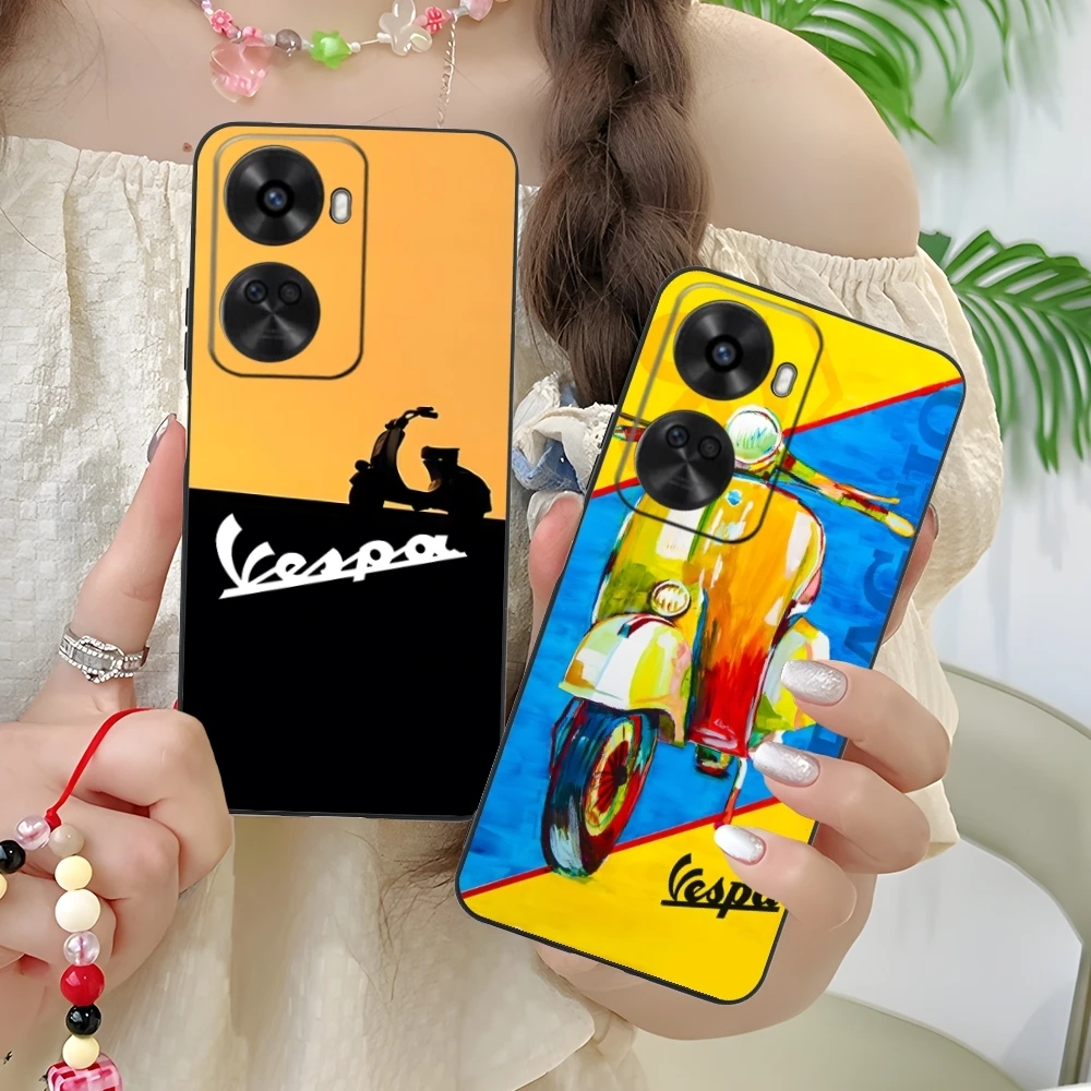 Painting V-Vespa Mobile Cell Phone Case for Huawei Nova 12 11 10 9 8 7 Pro SE 5G Black Soft Phone Cover Shell