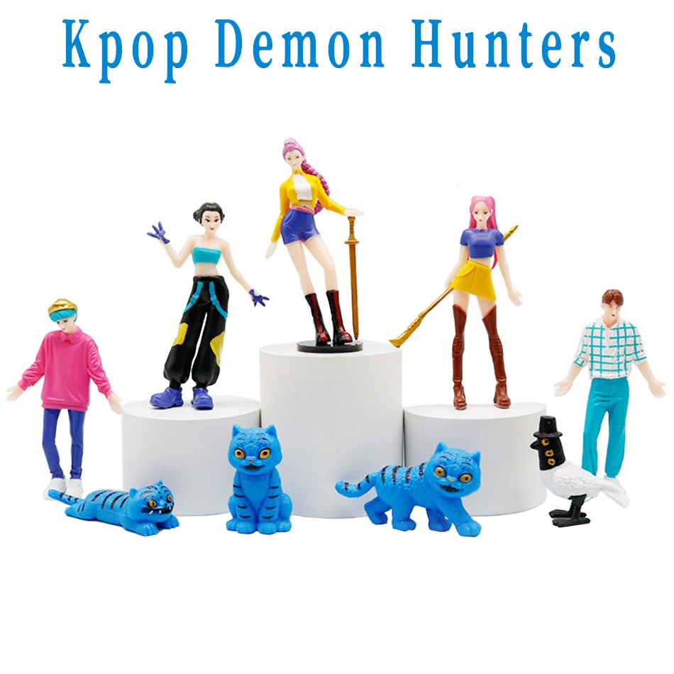 Figura de cazadores de demonios de Anime Kpop, cazadores de demonios K-Pop, Rumi Mira Zoey, figura de tigre, juguete, decoración de escritorio, estatuas, adornos, regalos para niños