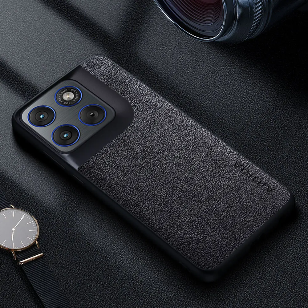 حافظة هاتف جلدية فاخرة فاخرة لهاتف موتورولا موتو إيدج 70 60 50 برو فيوجن نيو ريترو غطاء بلون سادة #3