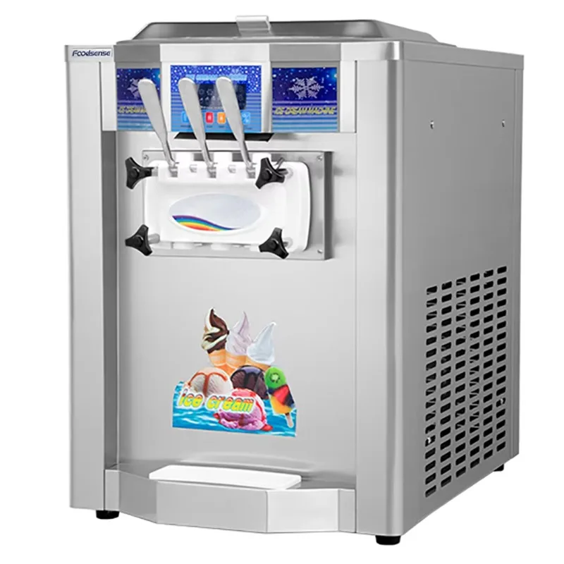 

China Commercial Automatic Low Noise Soft Ice Cream Machine Snack Machine Ice Cream Machine