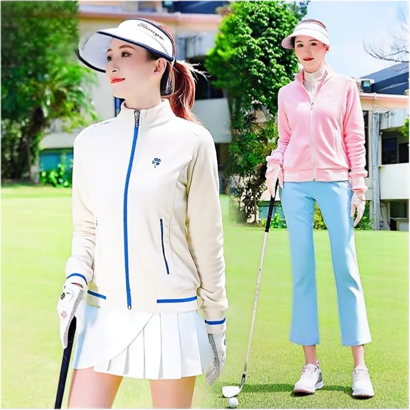 

Women's Winter Zip-Up Golf Jacket New Fleece-Lined Thickened Warmth Sporty Versatile Casual Wear