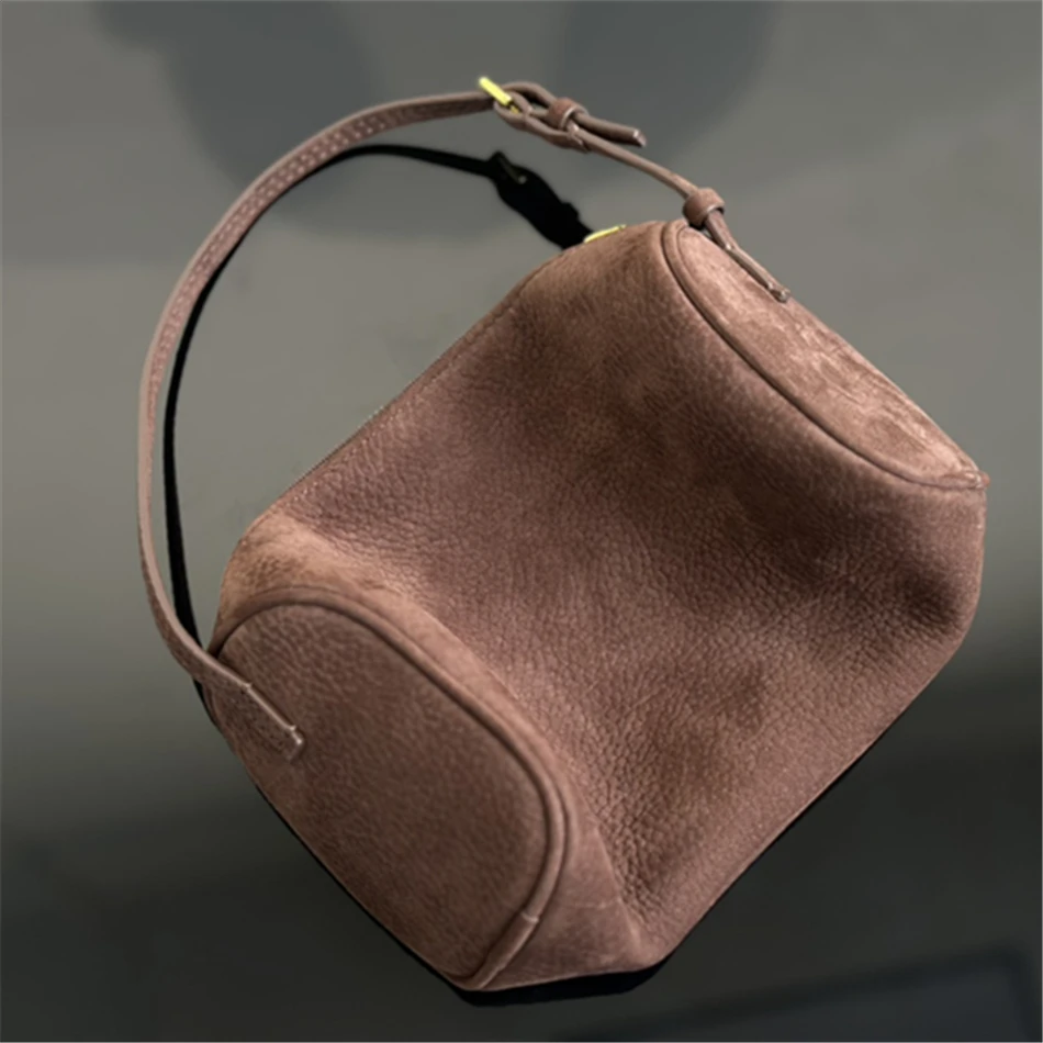 Round 90\'s Bags In Calfskin High Quality Suede Handbags 2024 New Luxury Design Bags For Women