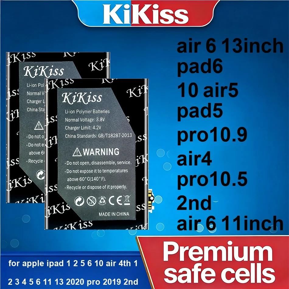 

6400-11000mAh PAD6 PAD5 pro10.9 AIR4 Tablet Battery For Apple iPad 1 2 5 6 10 Air 4TH 1 2 3 4 5 6 11 13 2020 Pro 2019 2ND