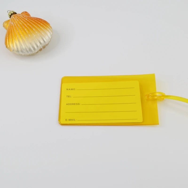 10PCS Weiche Pvc Reise Gepäck Tag Flugzeug Farbe Silikon Großhandel Koffer Label Zubehör Tasche Name Air Tag Karte Hülse – Detail 10