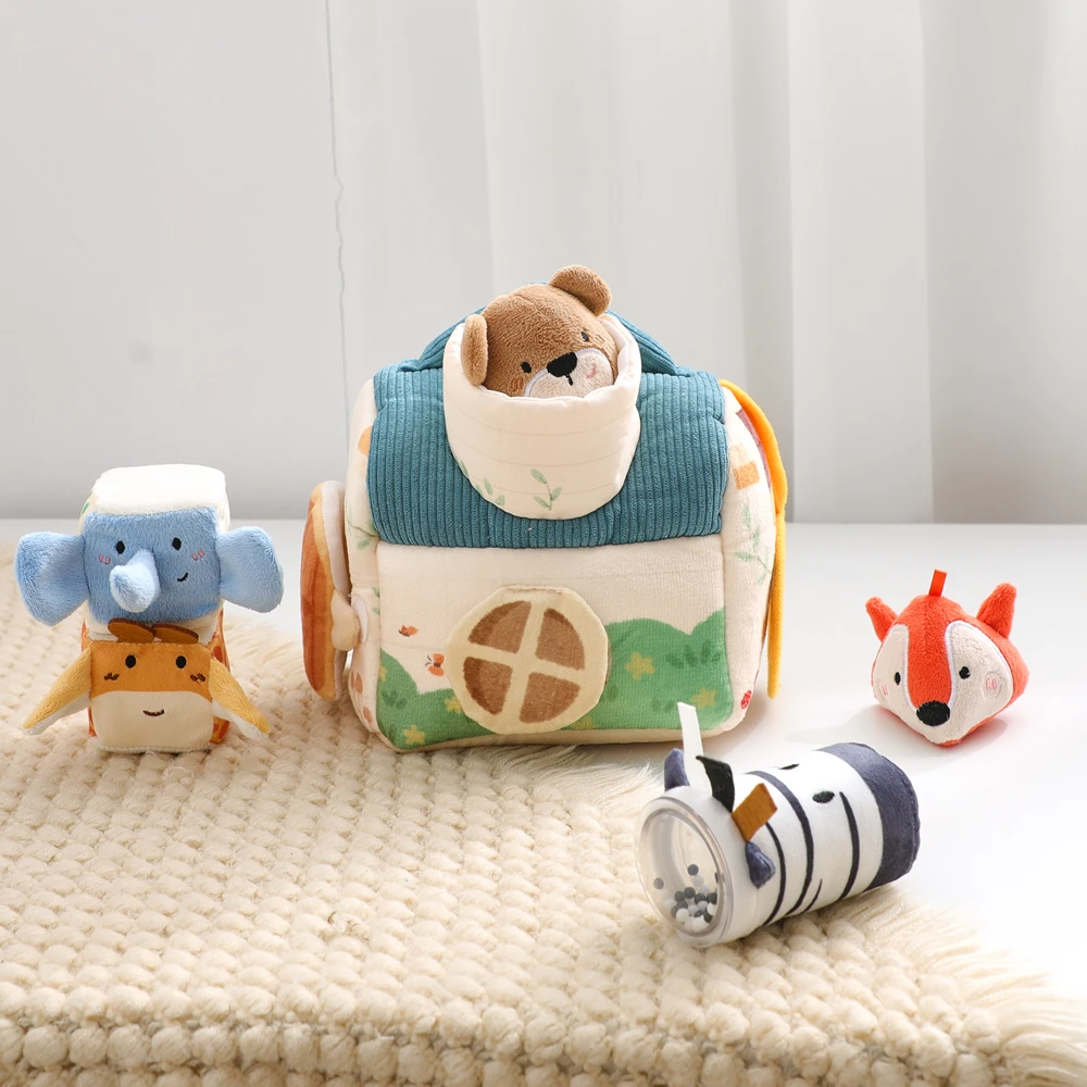 Frühjahrssaison Sonderangebot: Weiche Bauernhoftiere Musik-Touch-Sensorik-Spielzeugbox, Magisches Haus zur Entwicklung der Fingerpräzision bei Babys – Detail 13