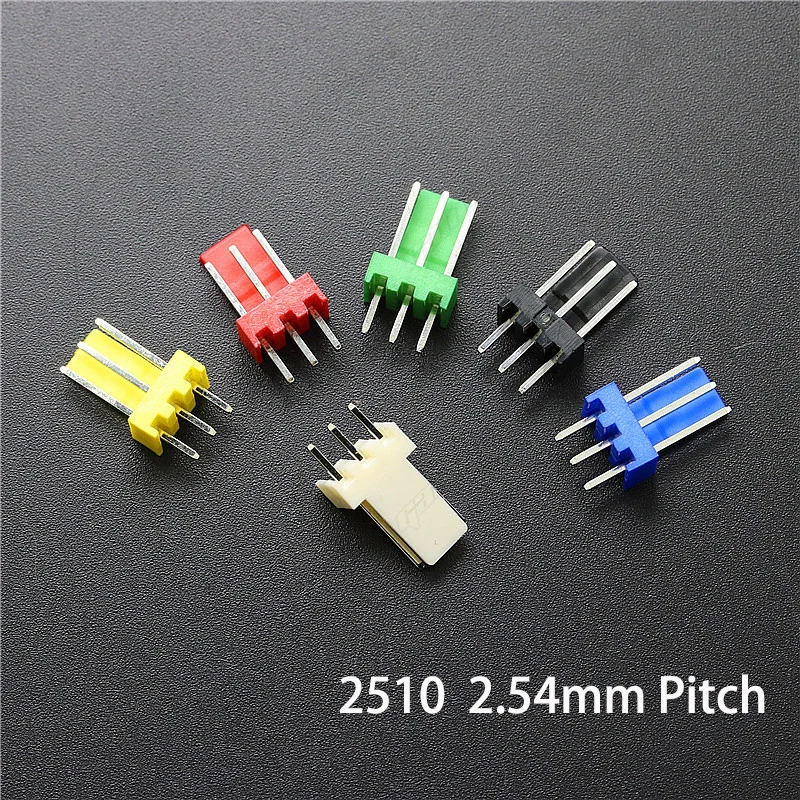 10-20Pcs 2510  Male Wafer Plug Connector 2.54mm Pitch Straight Angle Connector for Computer Fan