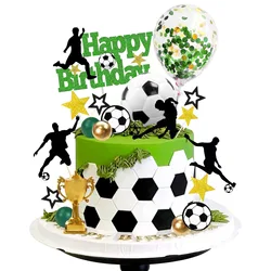 31pcs Soccer Cake Topper Decorations Soccer Ball Player Cake Decorations for Soccer Football Theme Birthday Sport Party Supplies