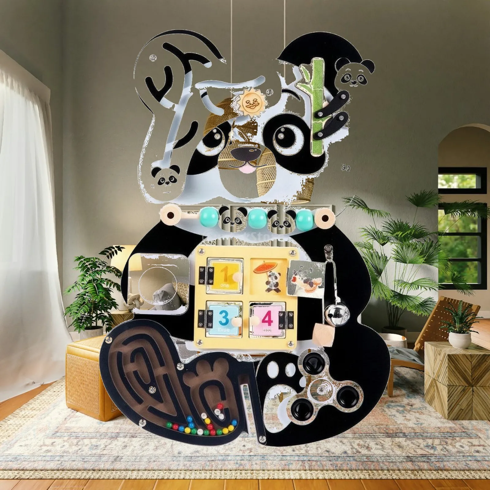 jouet-en-bois-montessori-tableau-d'apprentissage-pour-enfants-tableau-d'activites-sensorielles-pour-tout-petits-avec-pieces-rotatives-et-perles-coulissantes-pour-enfants