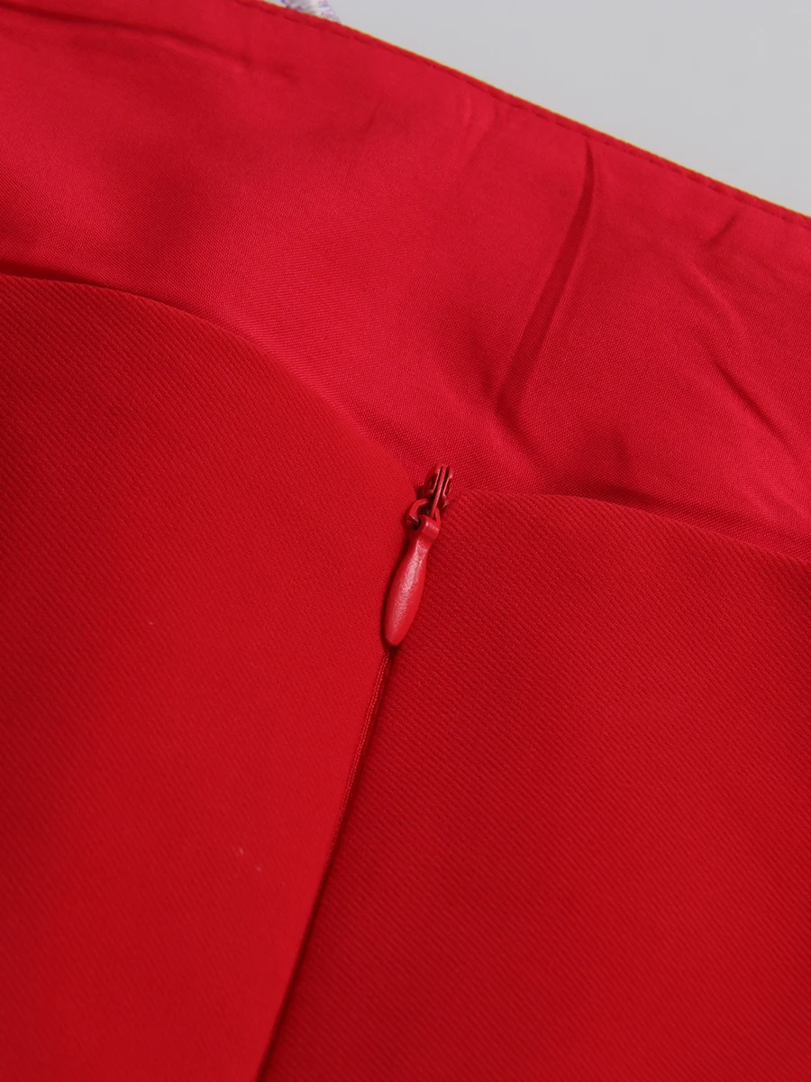 CHICEVER Orange Spliced 3D Flower Dress Female Strapless Sleeveless Slimming Temperament Women's Long Dresses Fashion Summer New