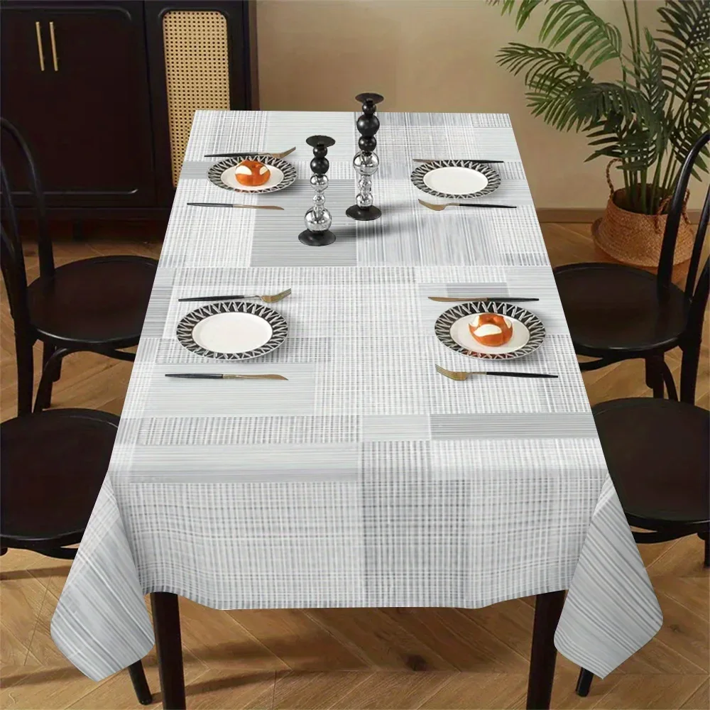 2D flat printing 59X59 inches / 150X150 centimeters Light gray rectangular geometric pattern yzb