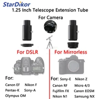 StarDikor adaptador de tubo de extensión de 1,25 pulgadas soporte para telescopio astronómico para cámara Canon Nikon Sony Pentax Fuji M4/3 Olympus