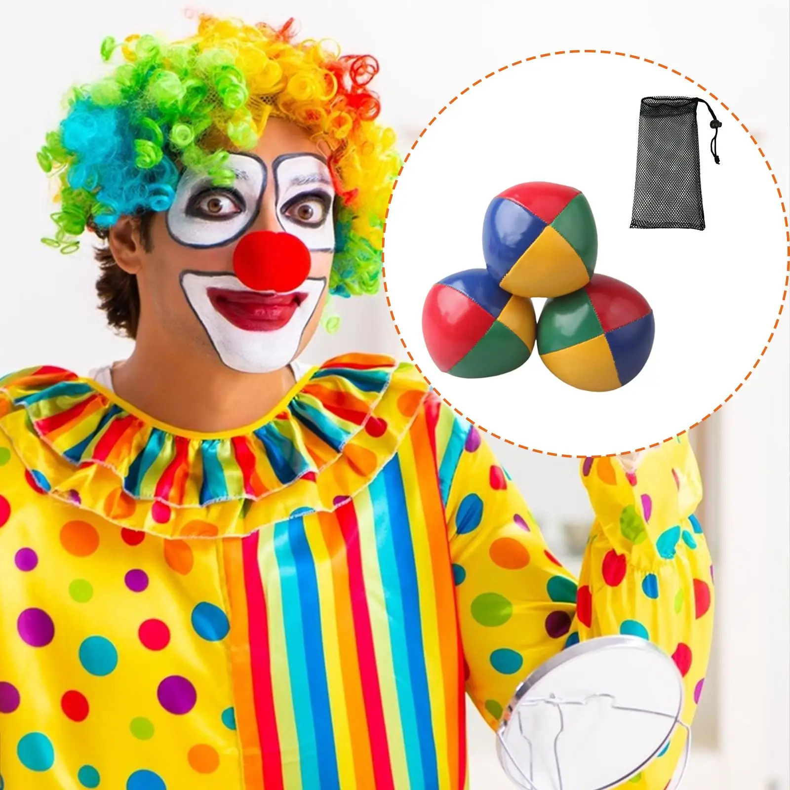 

3 Pieces Juggling Balls Throwing Toys Small Easy Grip with Mesh Pouch Juggle Balls Acrobatics Toss Ball for Beginners Adults