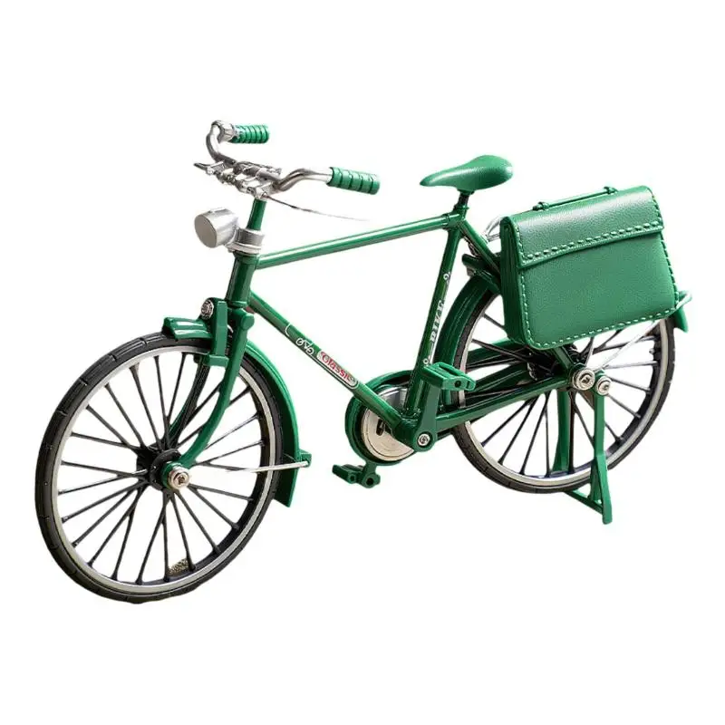 [JN] 1 Set Simulations-Sammlerstück Geschenk 1:10 Modell Mini Retro Legierungsfahrrad Druckguss-Mountainbike aus Metall mit Aufpumpfunktion Spielzeug