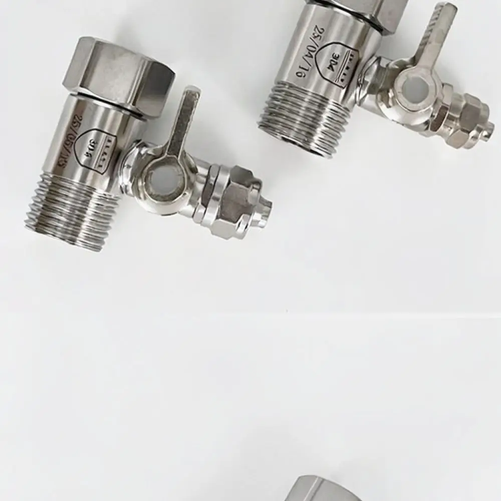 Brass Water Filter Tee Adapter 1/2 Inch To 1/4 3/8 Tubing Shut Off Valve Home Under Sink Water Filtration System