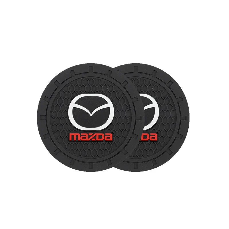 2 Stück Auto-Getränkeuntersetzer aus Gummi, geräuschdämpfend, für Mazda 2 3 6 5 Atenza CX3 CX5 MX5 CX7 Axela CX30 CX90 CX60 CX50 MX30 CX9 RX8