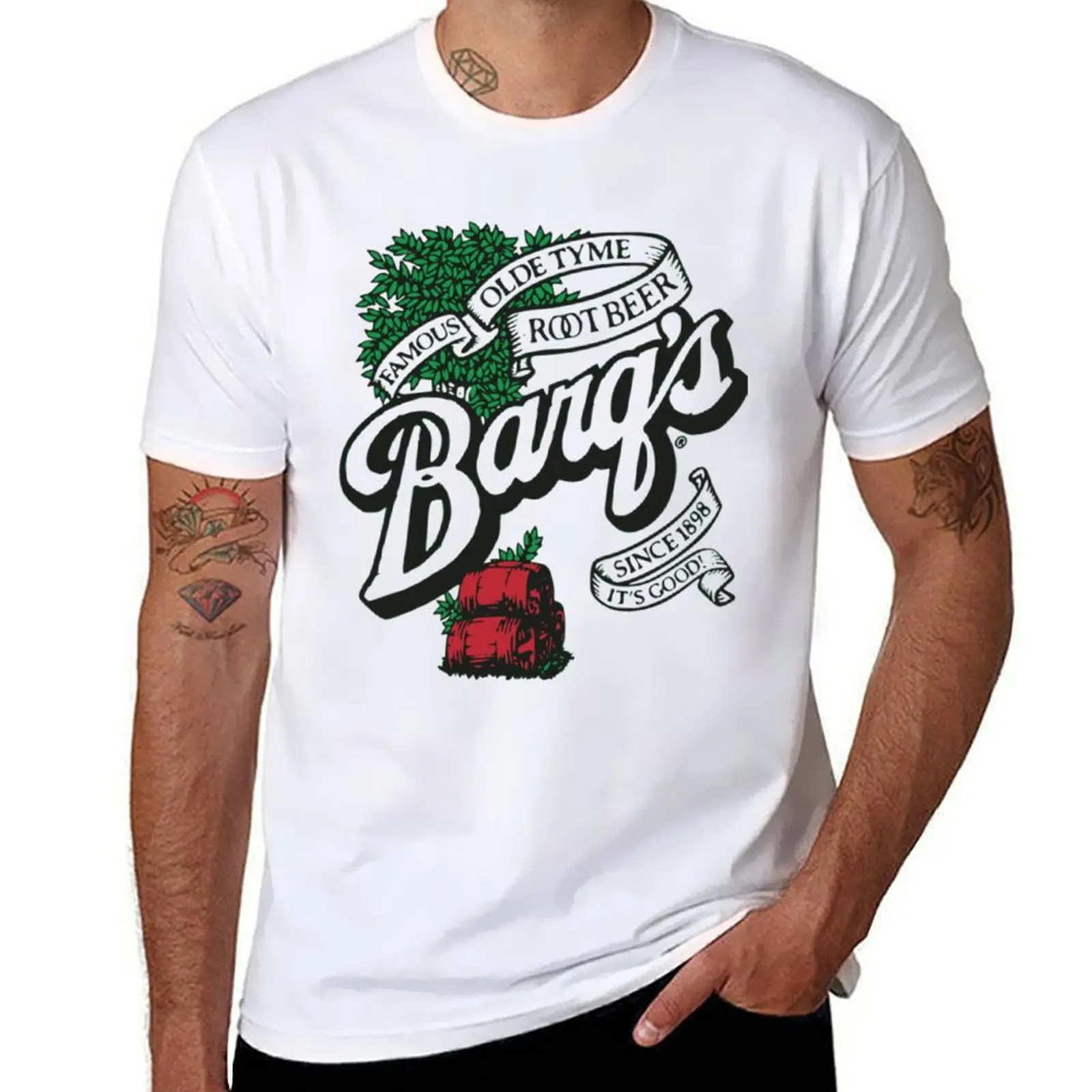 

рубашки футболка дизайнерская для роскошных мужчин качественная мужская футболка с брендовым принтом Barq's t man Root высокие рубашки рубашка с логотипом пива