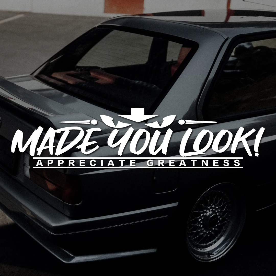 

Made U Look Appreciate Great JDM Rear Window Car Decal Windshield Sticker Banner Rocker Side Back Window Clean Simply