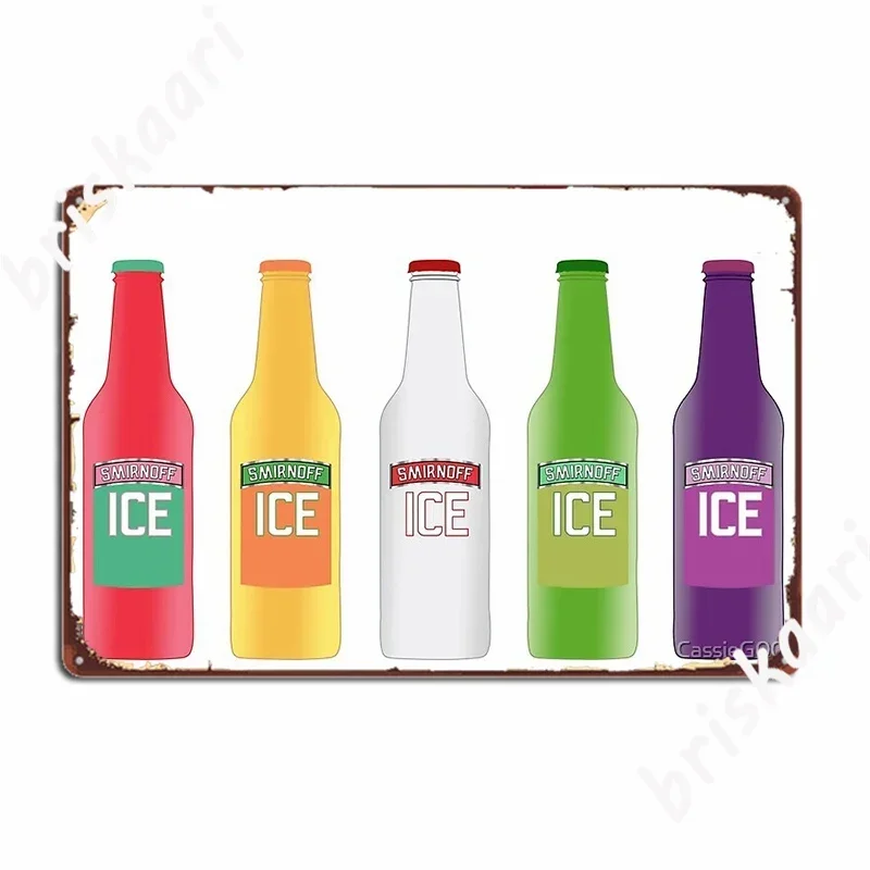 Letrero Metálico Smirnoff Ice, Placa Decorativa Clásica para Pub u Hogar, Póster de Lata