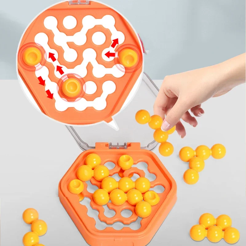 Mini Pocket Montessori Puzzle Toys Beads Game IQ Board Game Children\'s Spatial Logical Thinking Training Kid Education Toys Gift