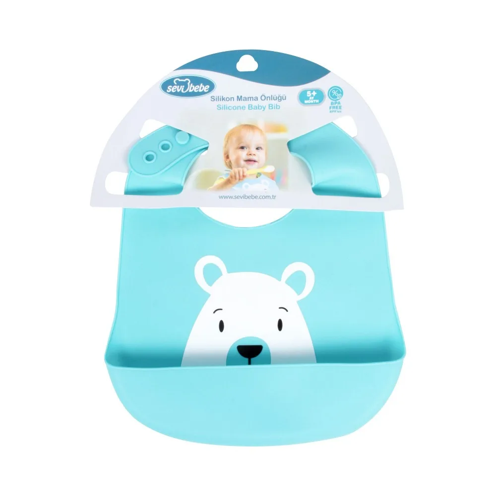 GREEN COLOR SILICONE BIB