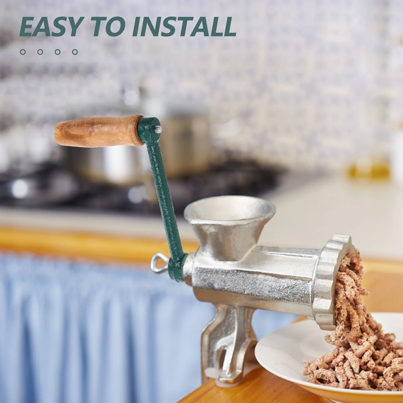 

Manual Meat Mincer Handle Hand Crank Quiet Functionality Ergonomic Grinding Multiple Models Compatible