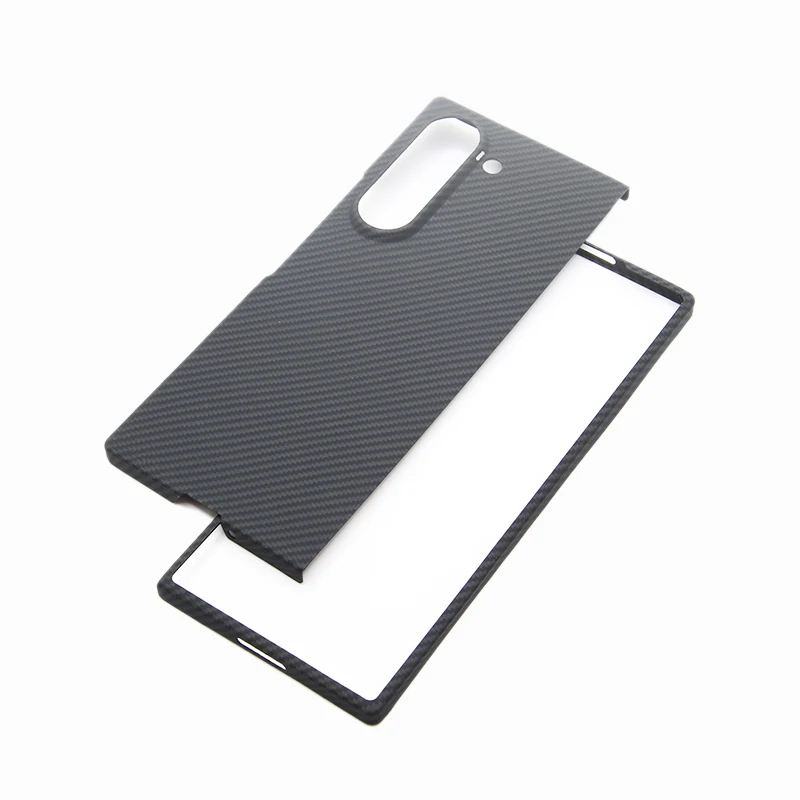 ZXKE Carbon Case For Samsung Galaxy Z Fold6 Hard Cover Ultralight Ultrathin Comfortable Commercial Aramid Fiber Protective Shell