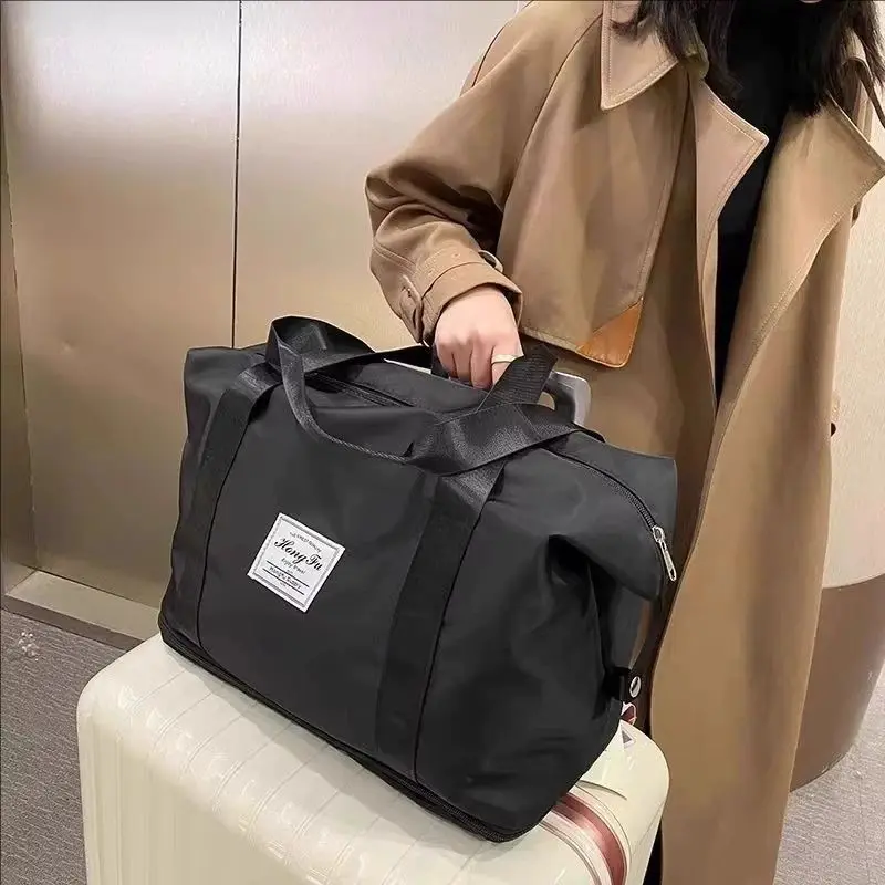Large Capacity Handheld Foldable Travel Bag Fitness Bag Short Trip Business Trip Bag Lightweight Maternity Bag Storage Bag