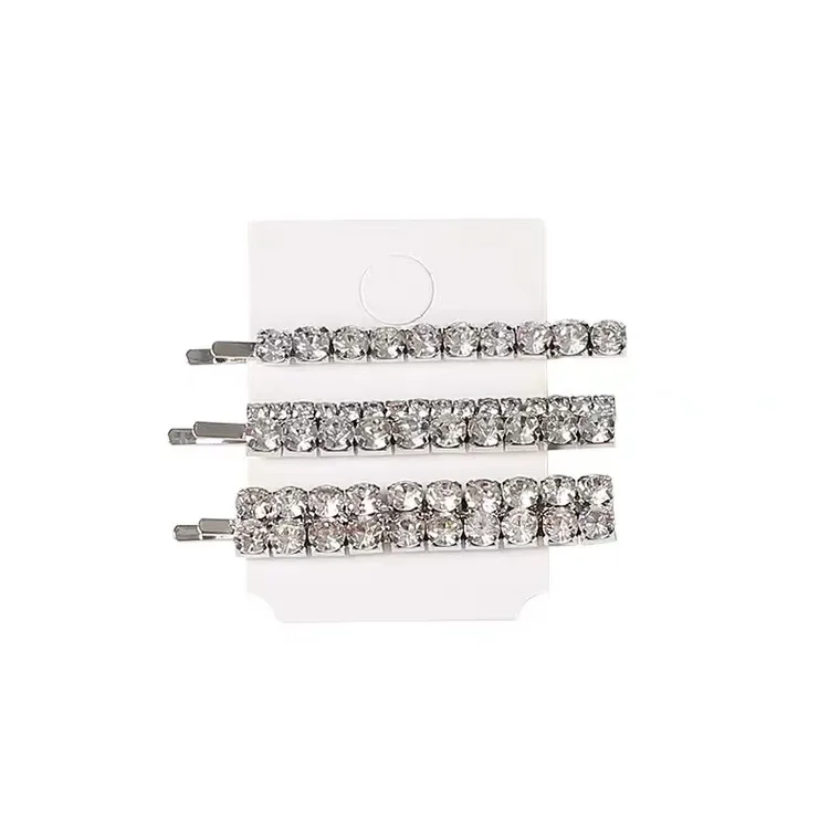 3/4 Uds. Pinzas para el cabello de Metal con diamantes de imitación brillantes para mujer, horquillas de Color dorado y plateado a la moda, horquillas para niñas, accesorios para el cabello joyería