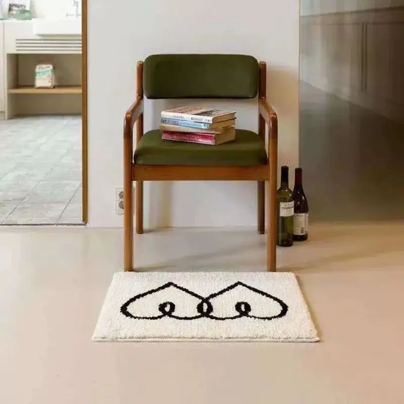 VIKAMA Lines, Polka Dots, Ins Wind Carpet, Absorbent Anti Slip Bathroom Floor Mat, Entrance Living Room, Bedroom Home Decoration