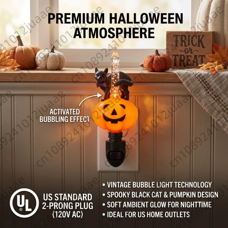 Halloween LED luminous black cat pumpkin night light string hot-selling party atmosphere decorative lights holiday lights