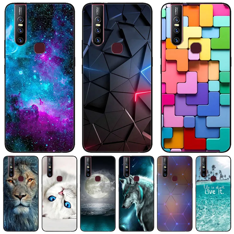 For vivo V15 Case 1819 Silicon Soft Cute TPU Back Cover Phone Case For  VIVO V15 Pro V15Pro 1818 V 15 Funda Case Protective Capa