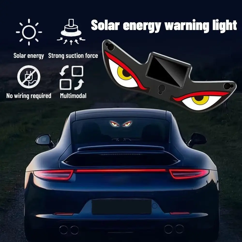 Wireless Solar Powered Car Neon Light Suction Cup Vibration Lights on Cool EYE Ambient Lights Dynamic Display Smart LED Lights