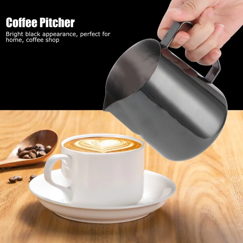 

D5 400ml Milk Frothing Pitcher 304 Stainless Steel Coffee Cup Mug Latte Art Accessory Kitchen Accessories Water Coffee Tea Cup