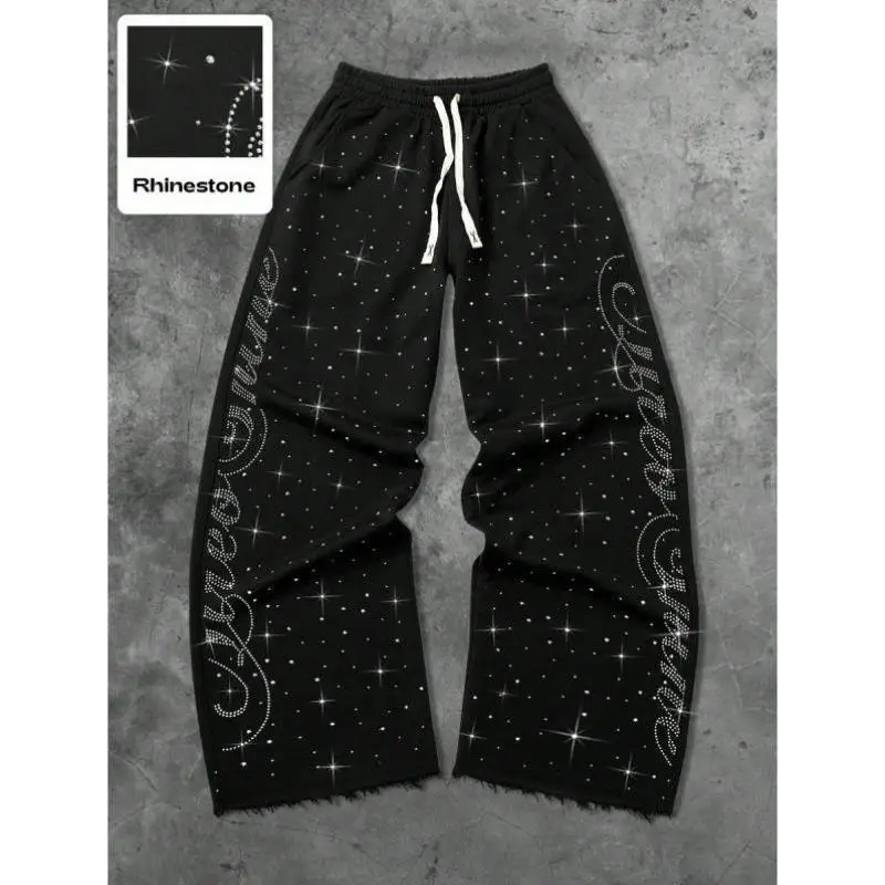 

Весенние новые мужские брюки Street Diamond Engli с буквенным принтом, брюки из девяти предметов в стиле ретро