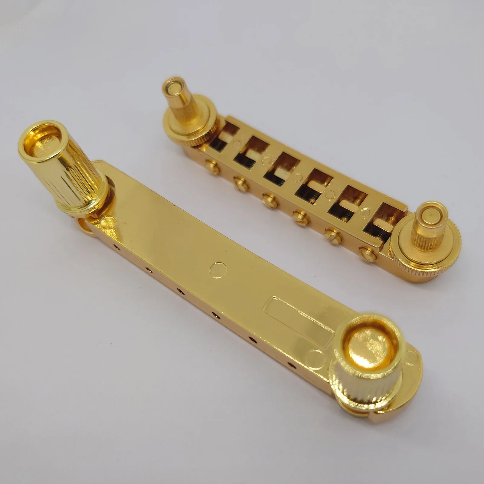 Guitar Fixed Saddle Bridge Tailpiece Set with ABR-1 Style Tune-O-Matic Bridge Gold for ABR LP SG EPi Electric guitars